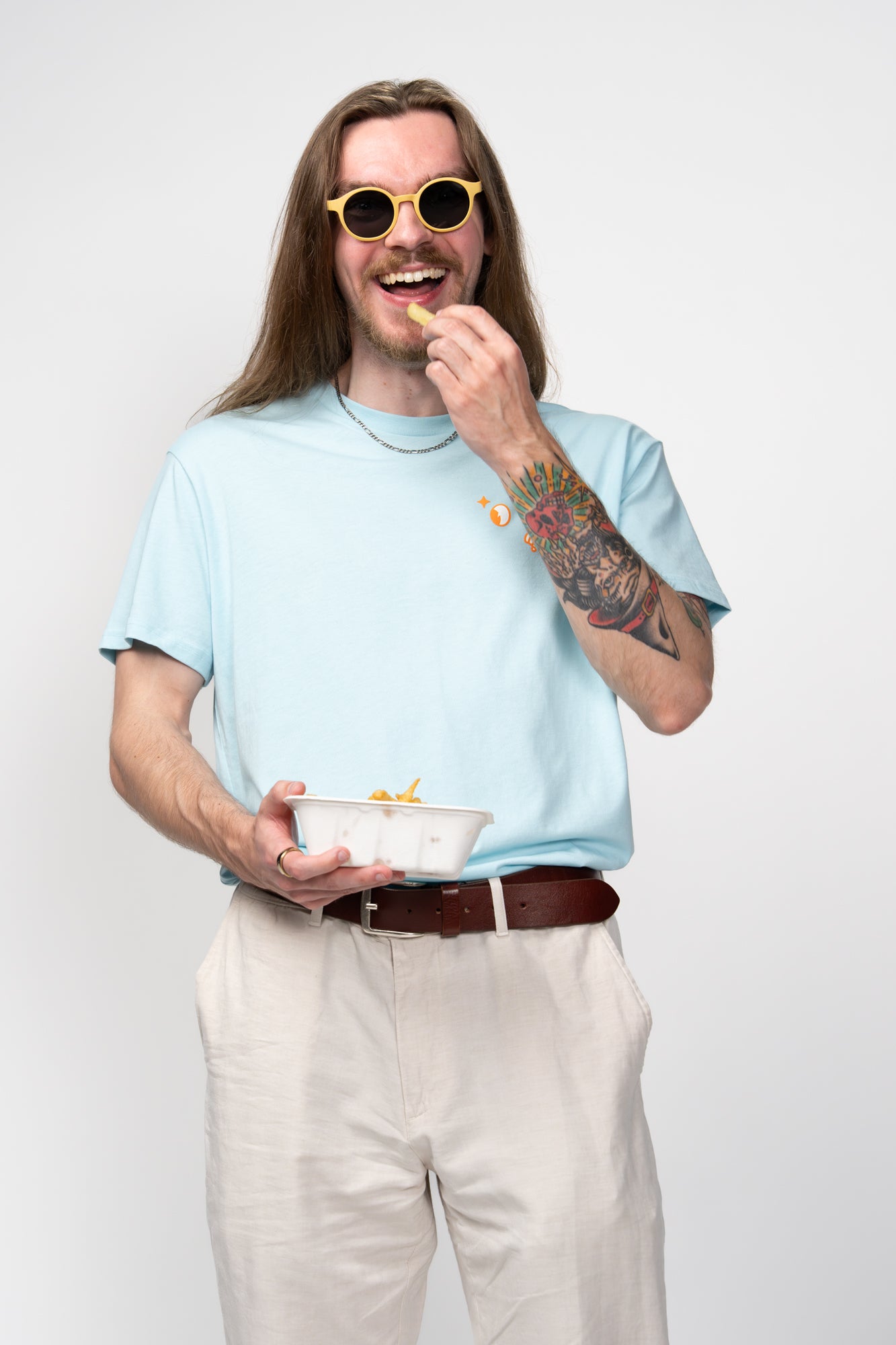 Model: Sven, Size: Large, Height: 6’/183cm