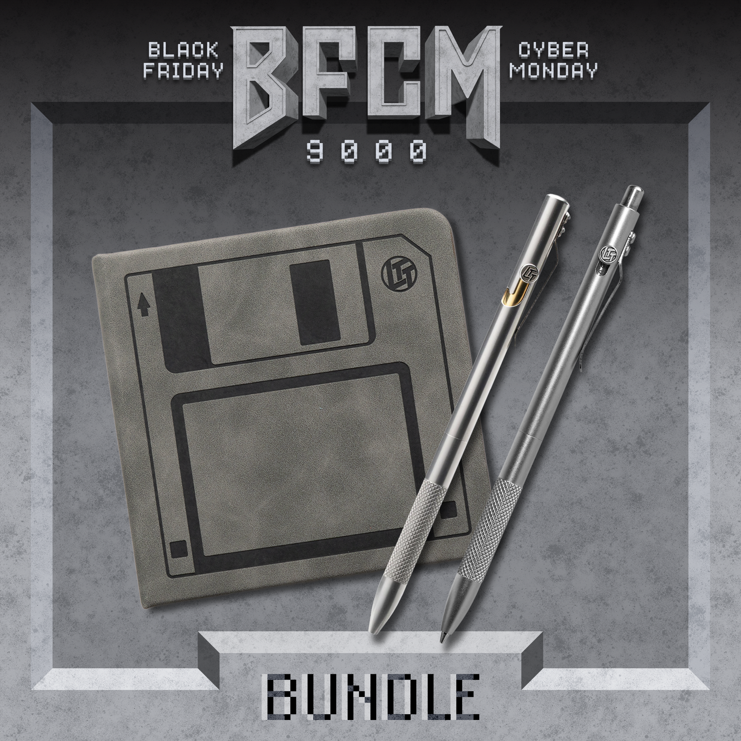 Scribedriver Bolt-Action Pen, Mechanical Pencil, and Floppy Disk Notebook Bundle