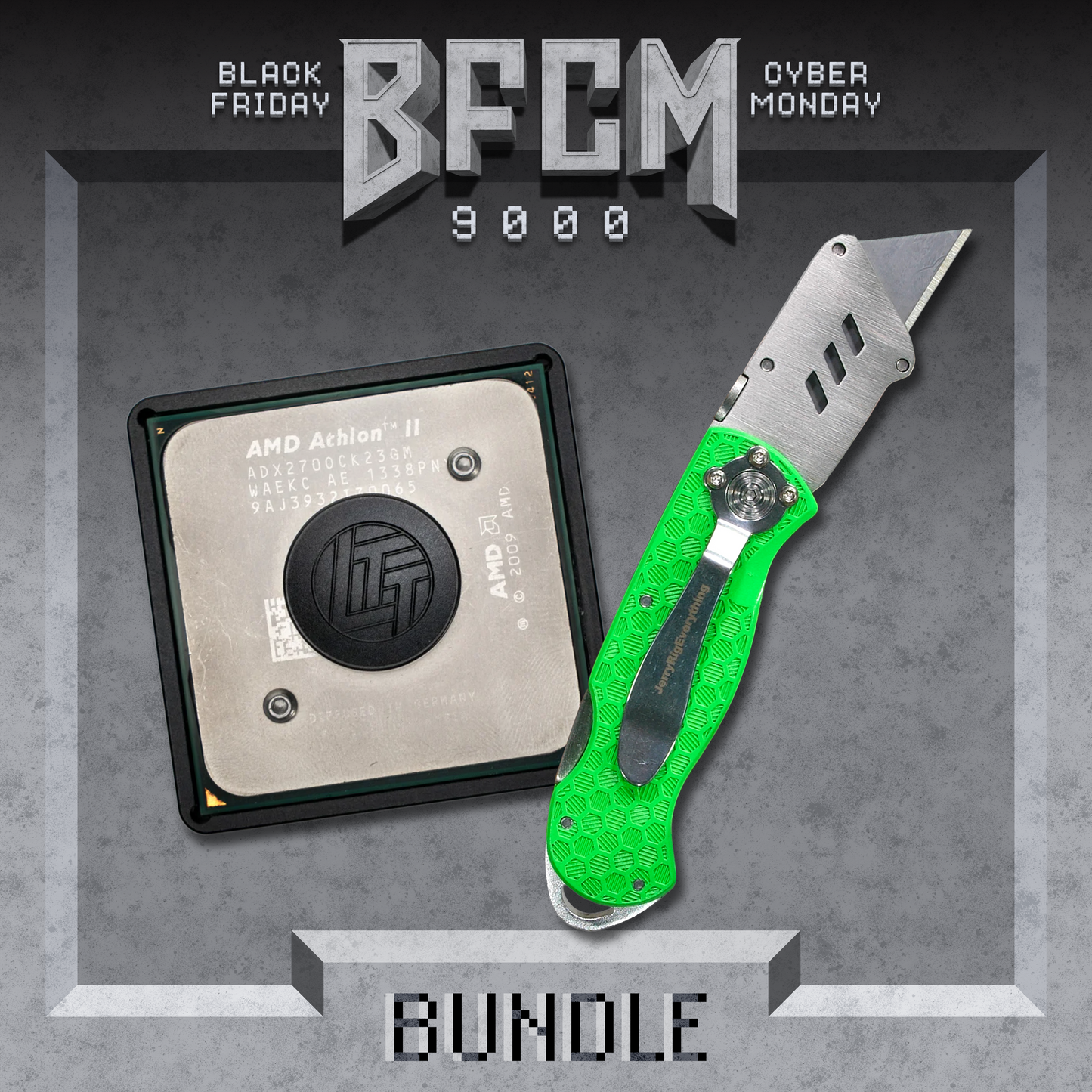 CPU Fidget Spinner & Jerry Rig Razor Knife Bundle