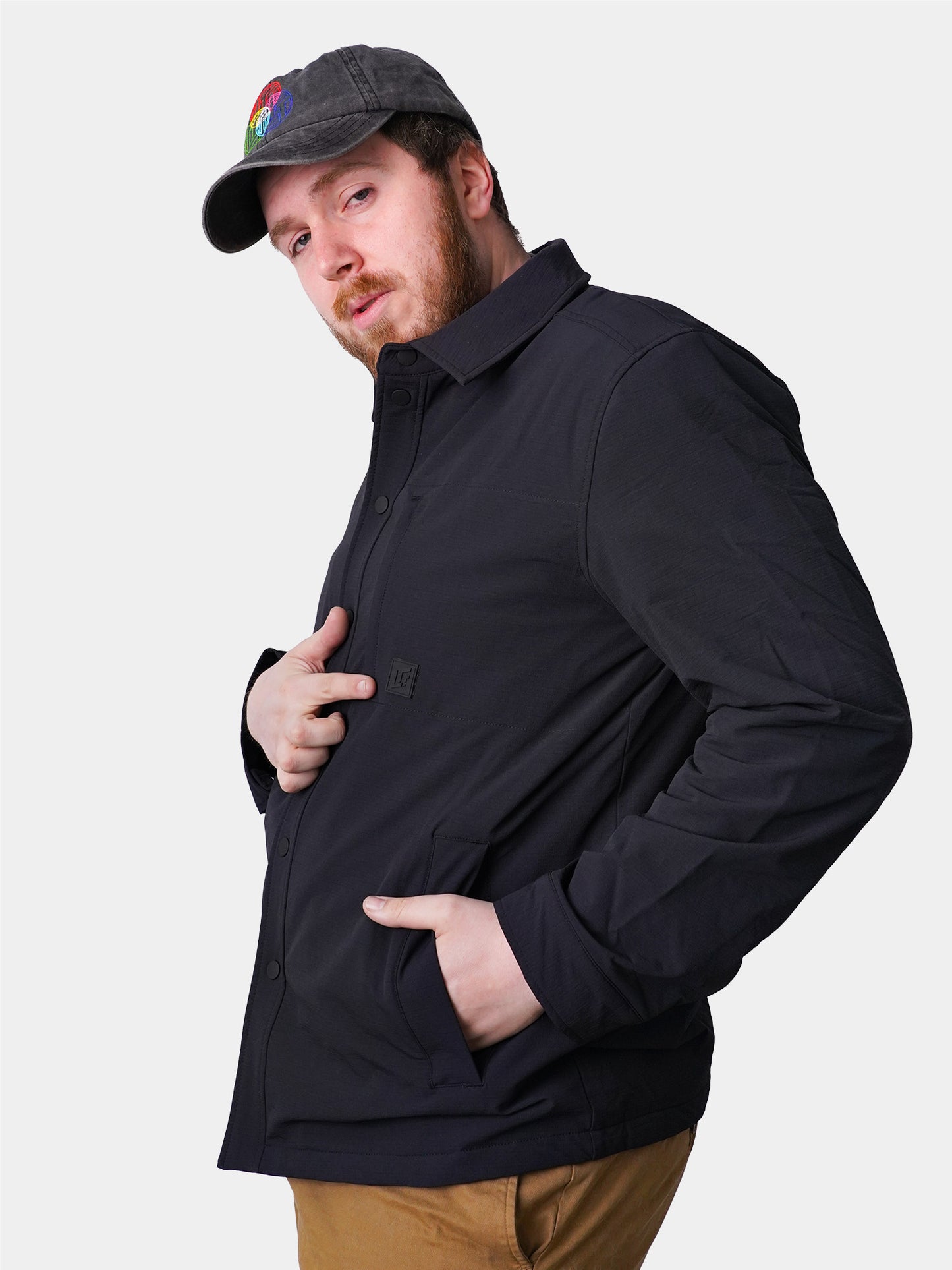 Model: Adam S, Size: Large, Height: 6’/183cm