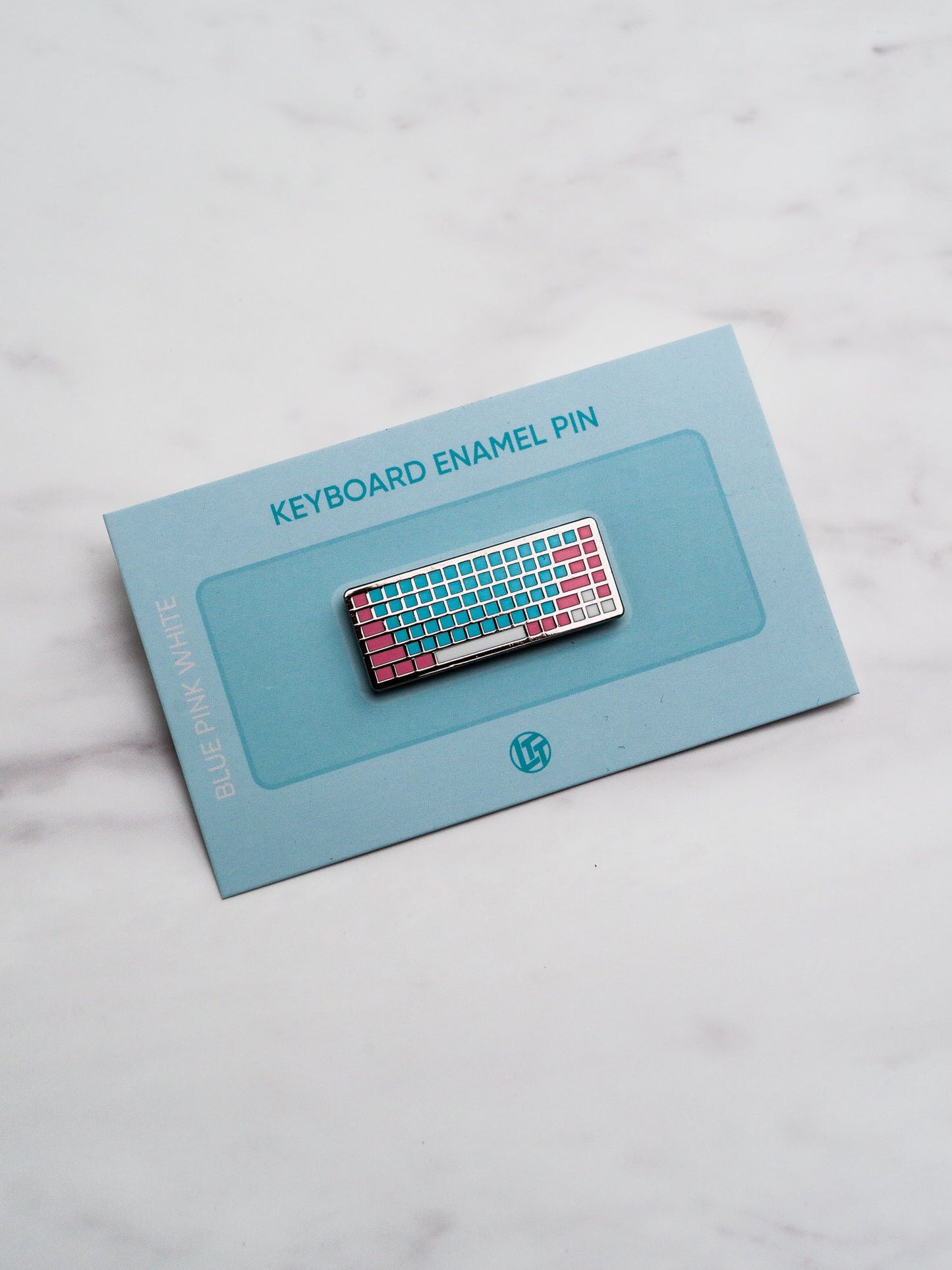 Bonus Keyboard Pin Blue Pink White