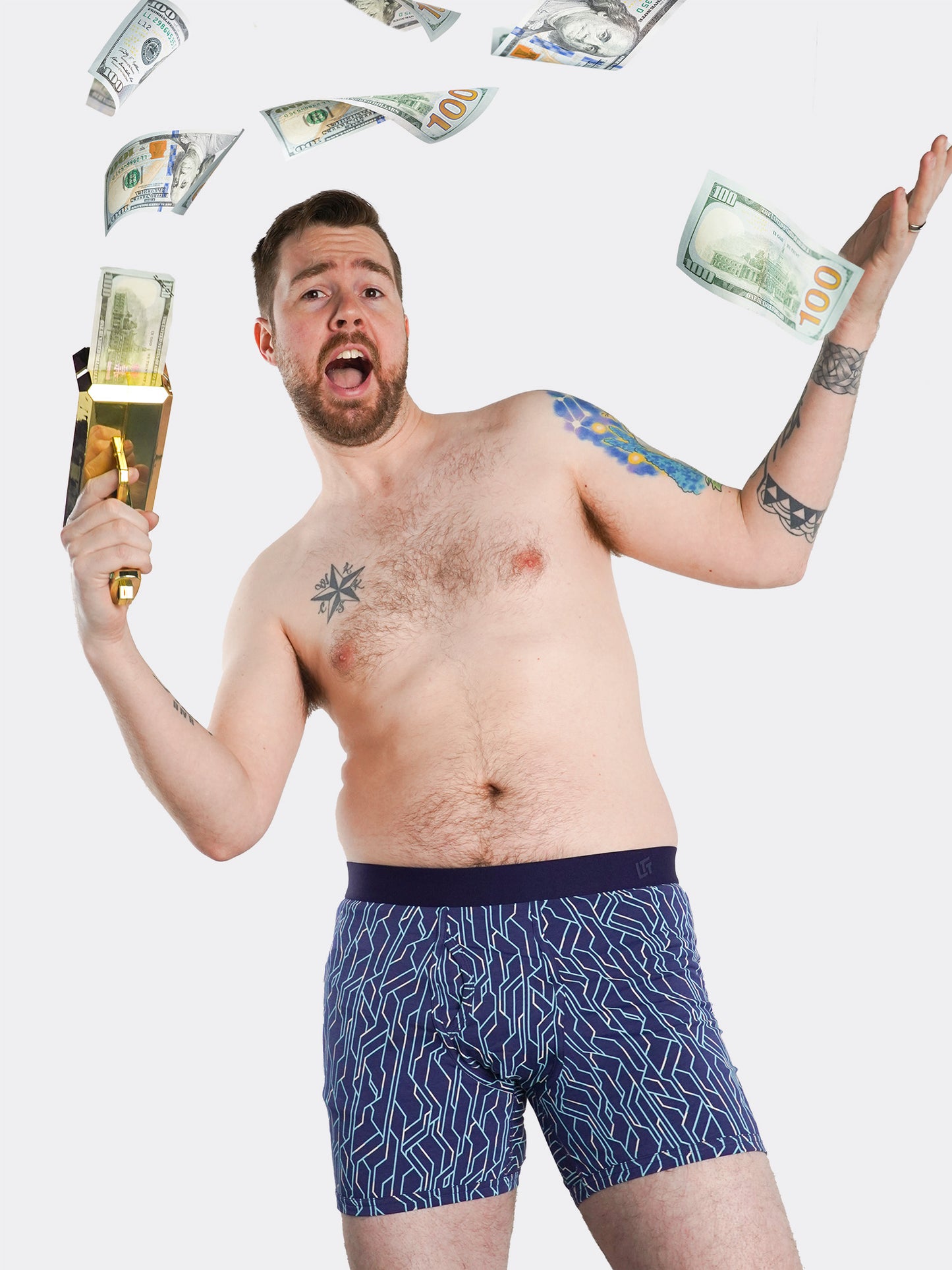 Model: Jake D, Size: Medium