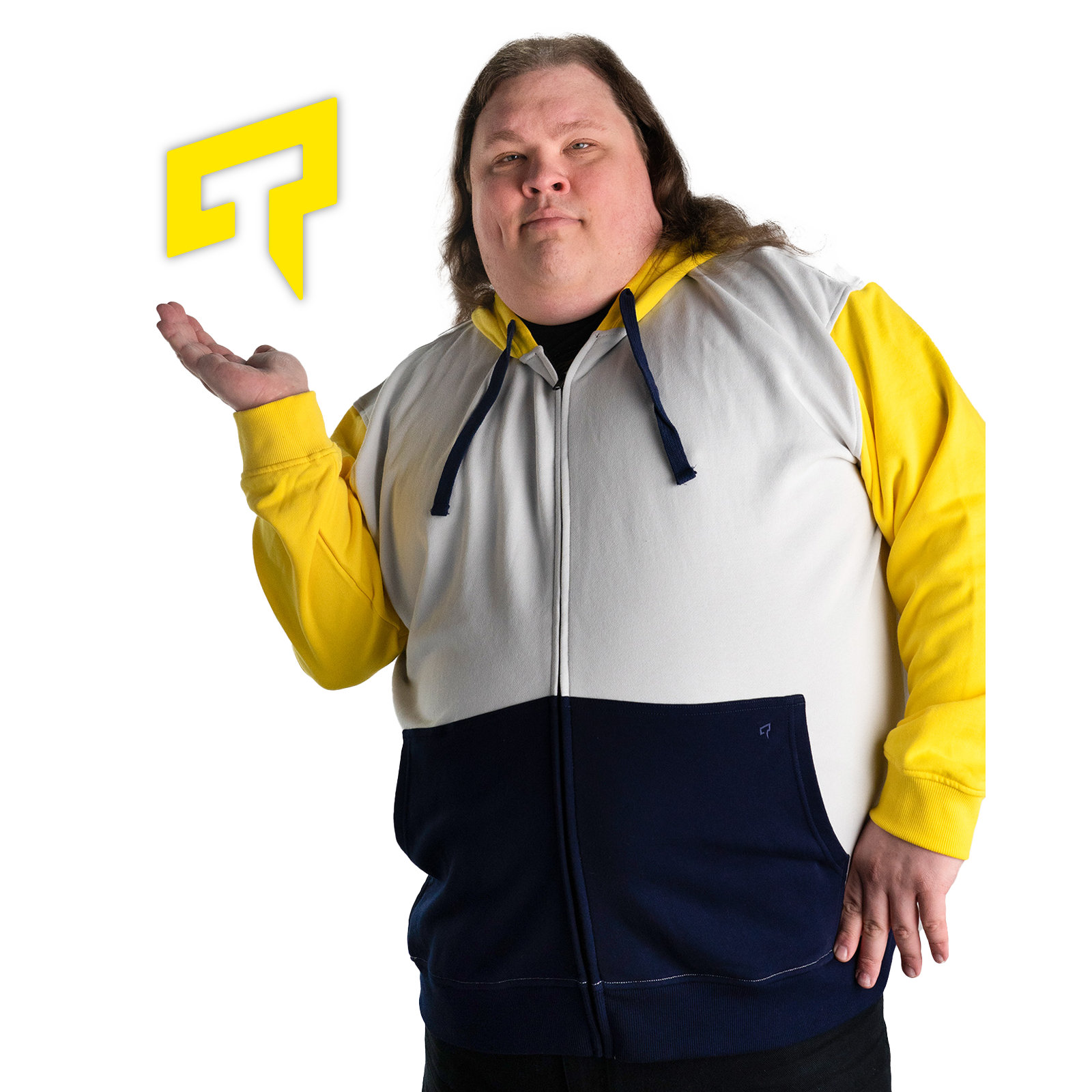 Yellow color block 2024 hoodie