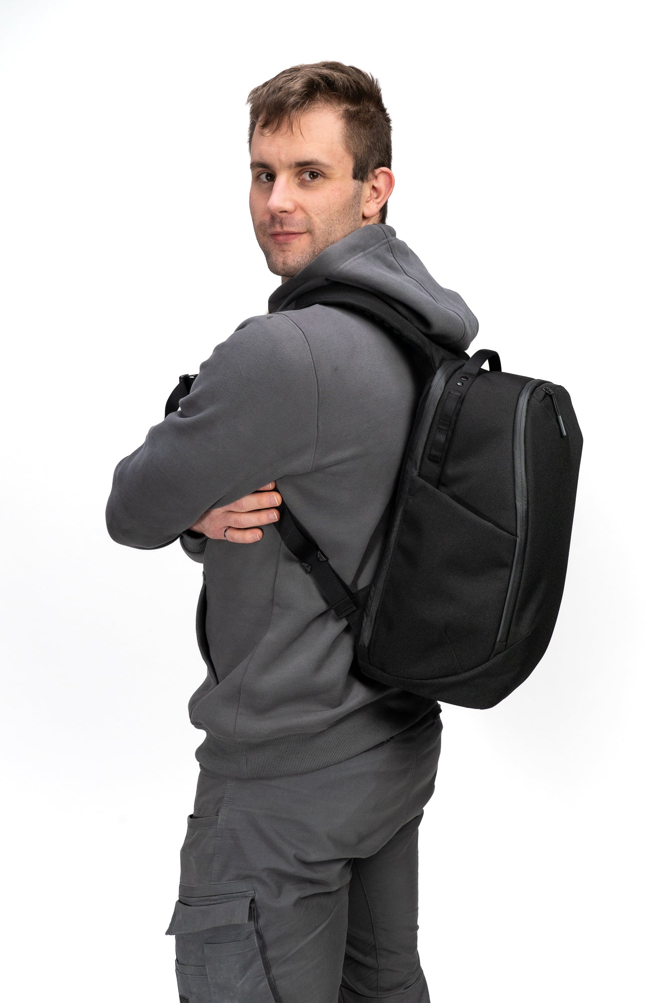 backpack with external laptop pocket Commuter Backpack 20L with 19 Pockets