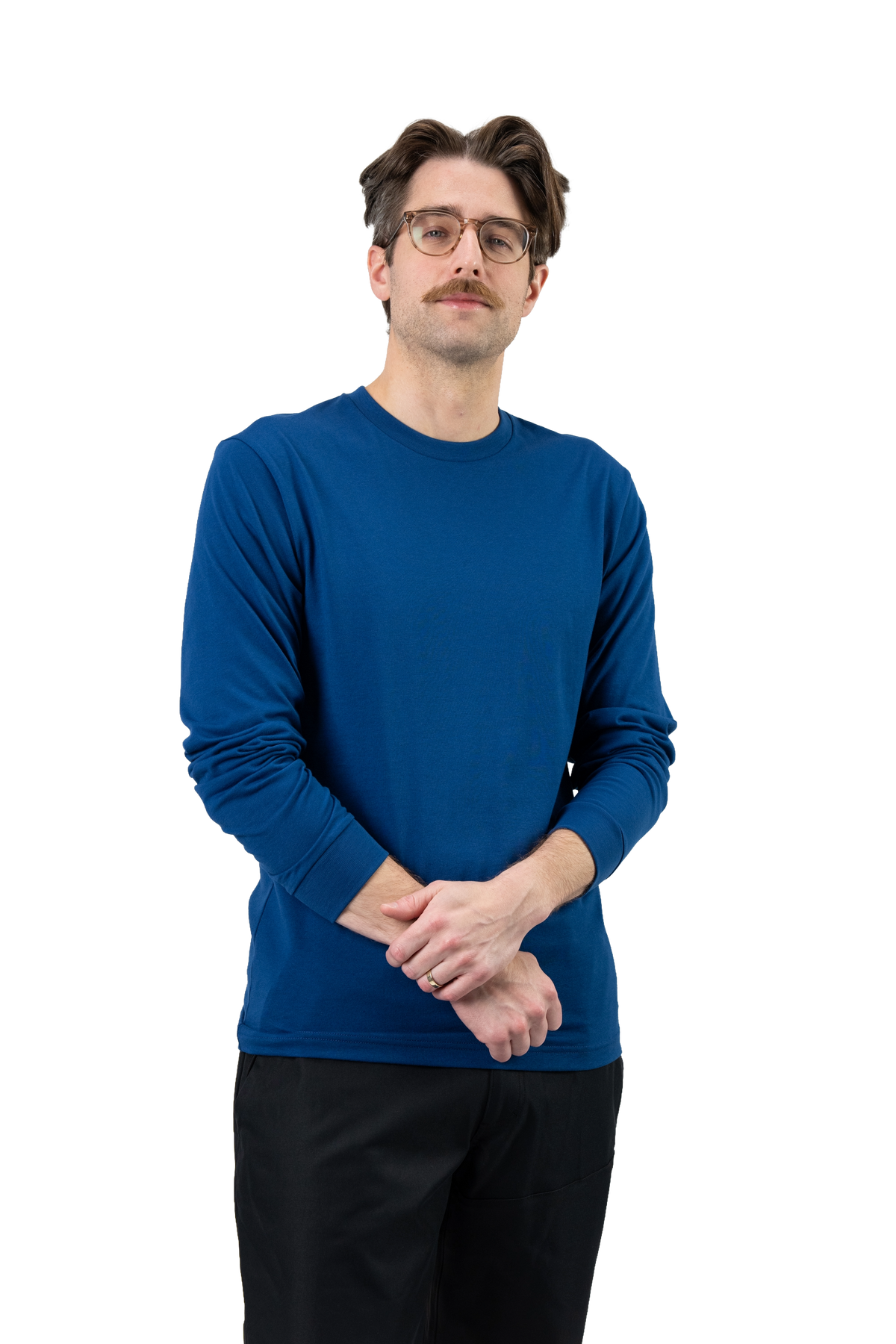 Model: Riley, Size: Medium, Height: 6’1”/185cm #color_navy peony