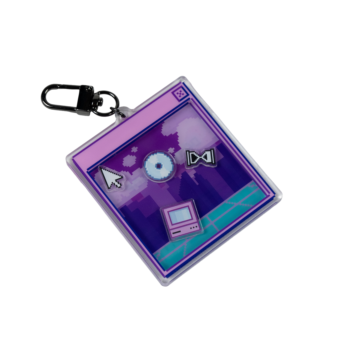 Pixel Wave Shaker Charm Keychain