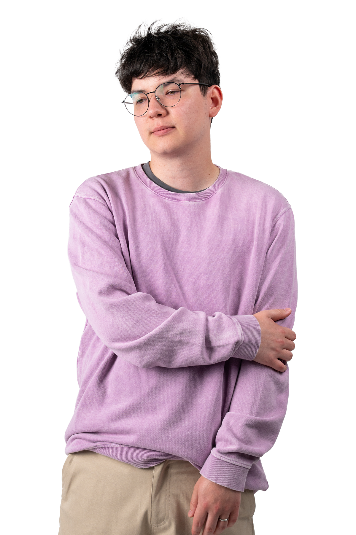 Washed Crew Neck Sweatshirt – Soft French Terry | LTTStore