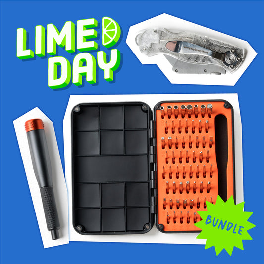 Precision Screwdriver, Bit Set, & Jerry Rig Knife Bundle