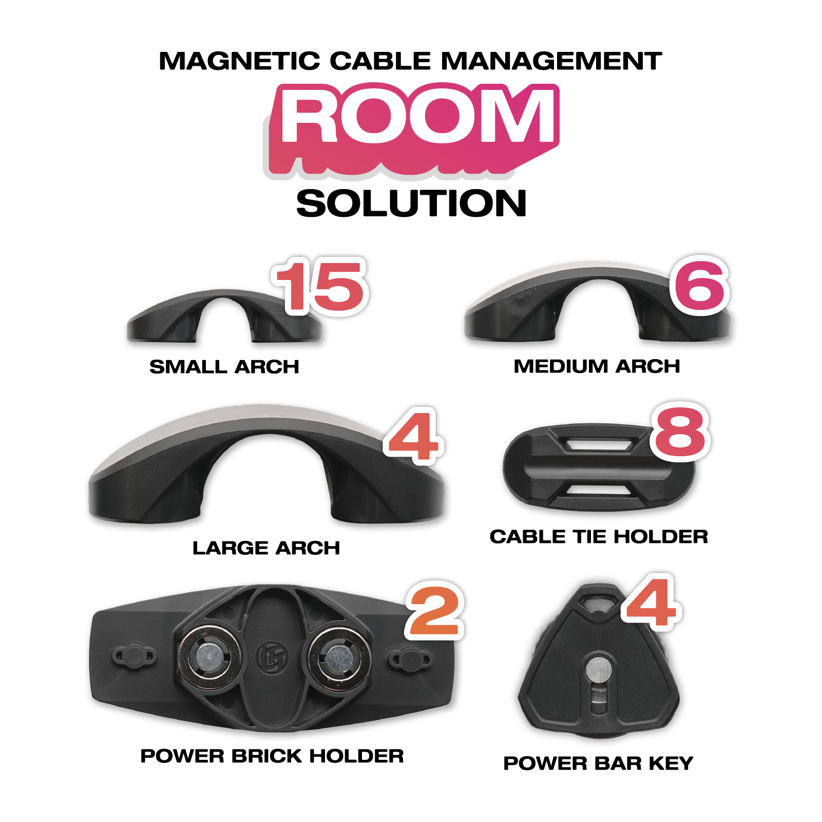 Magnetic Cable Management Silicone Room Solution