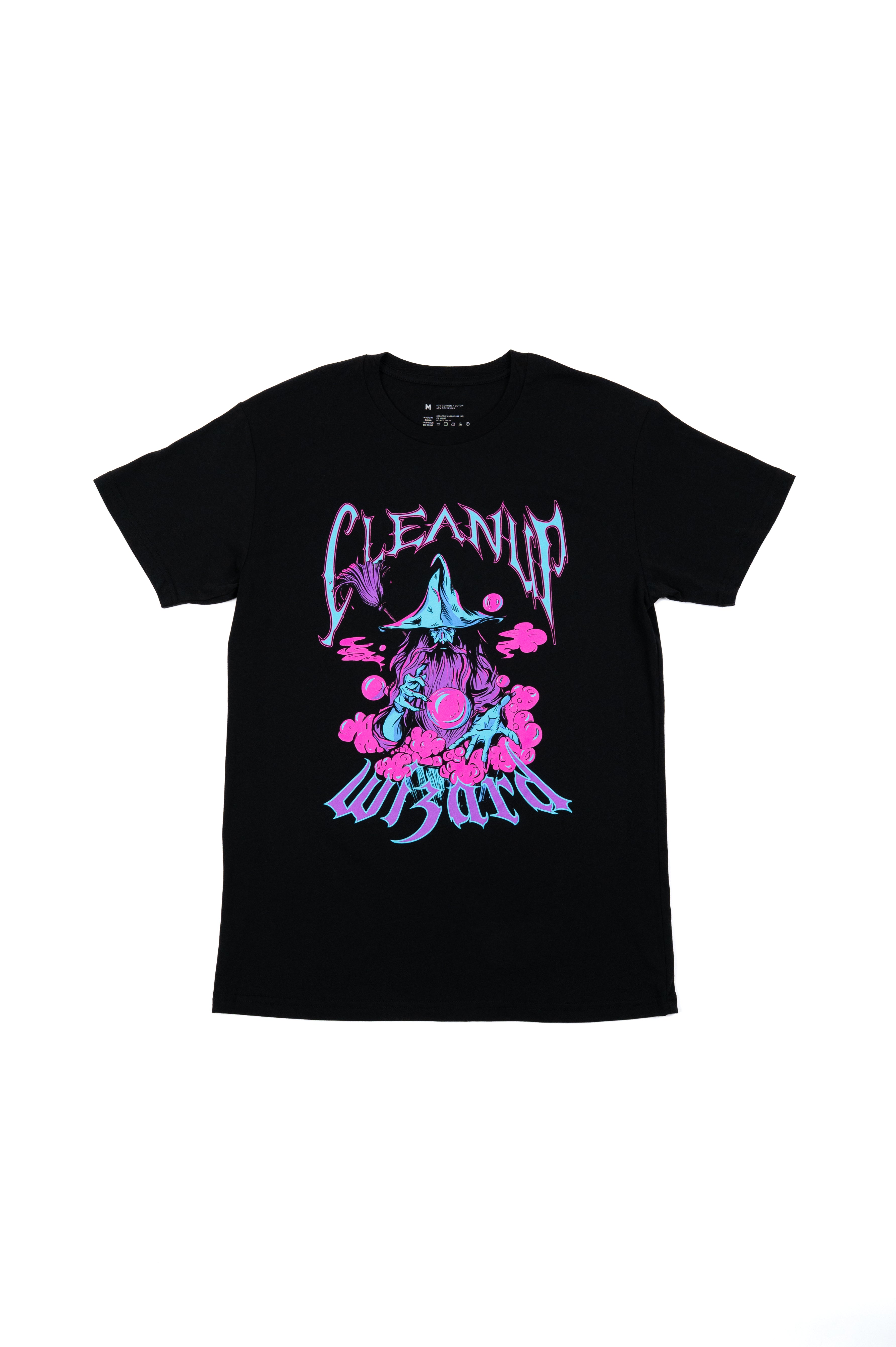 shadows カラフルグラフィックTシャツ L Cleanup Wizard T-Shirt