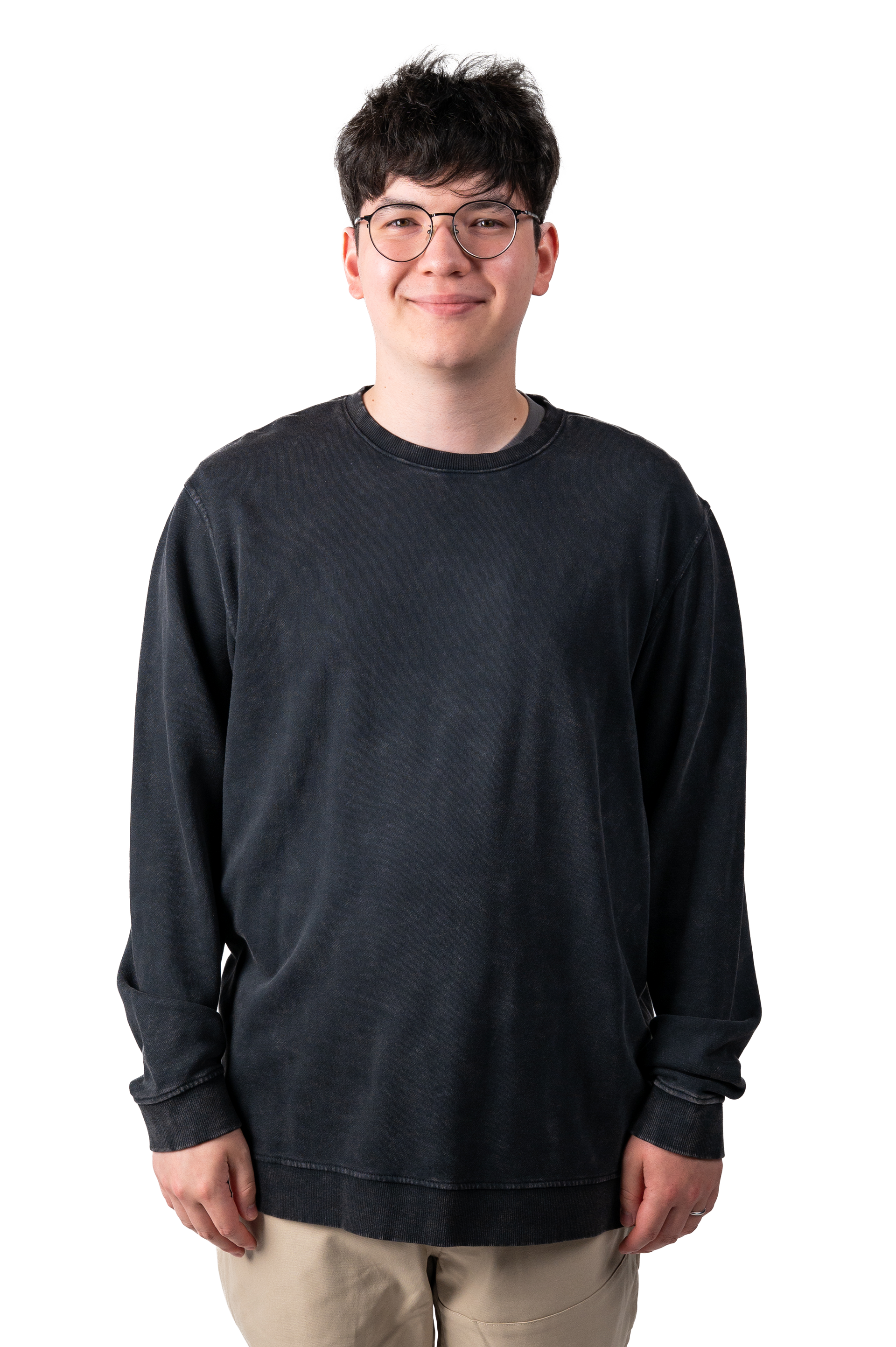 Washed Crew Neck Sweatshirt – Soft French Terry | LTTStore
