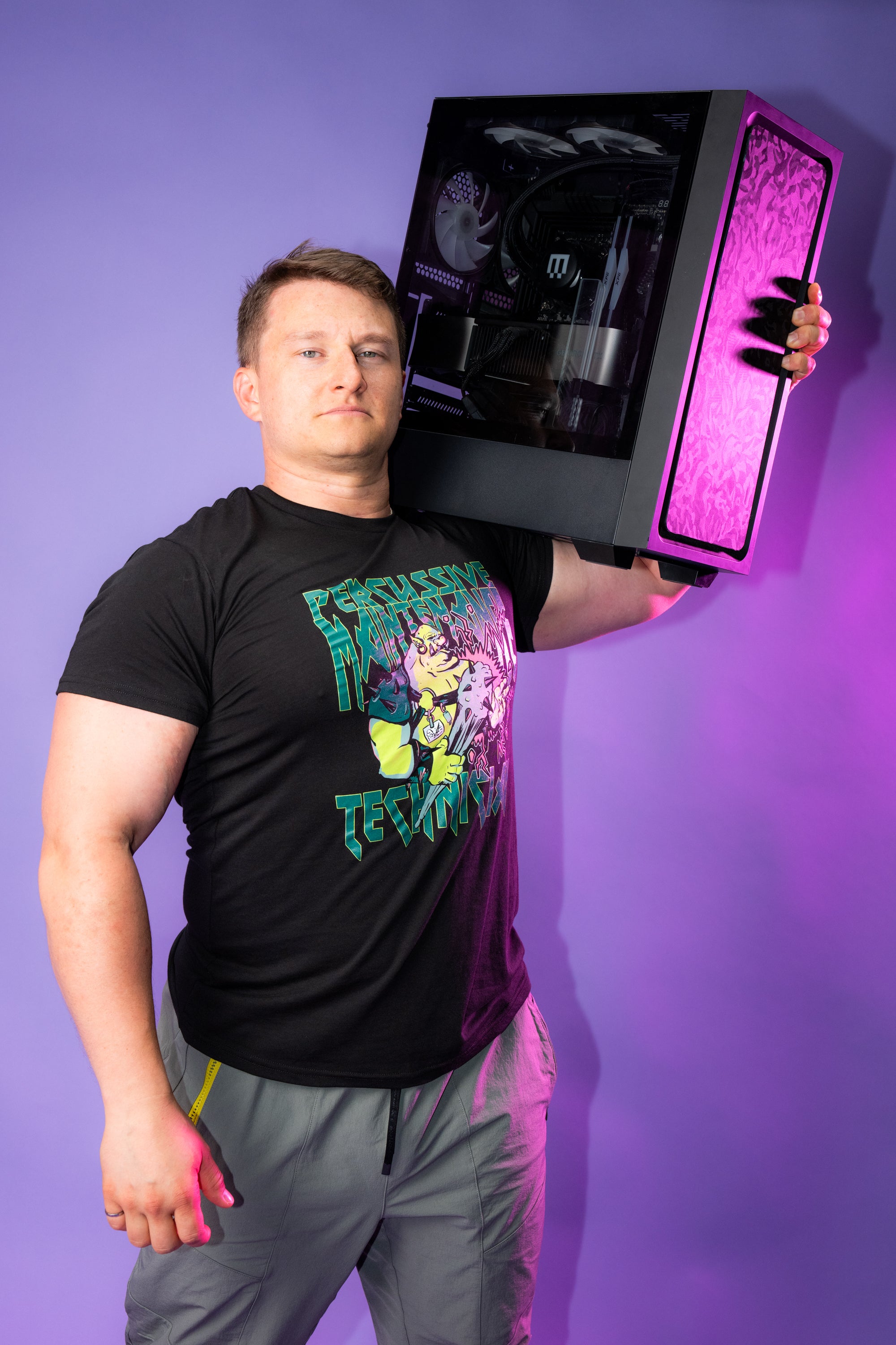 Model: Thomas S, Size: Large, Height: 5’9”/175cm #color_black