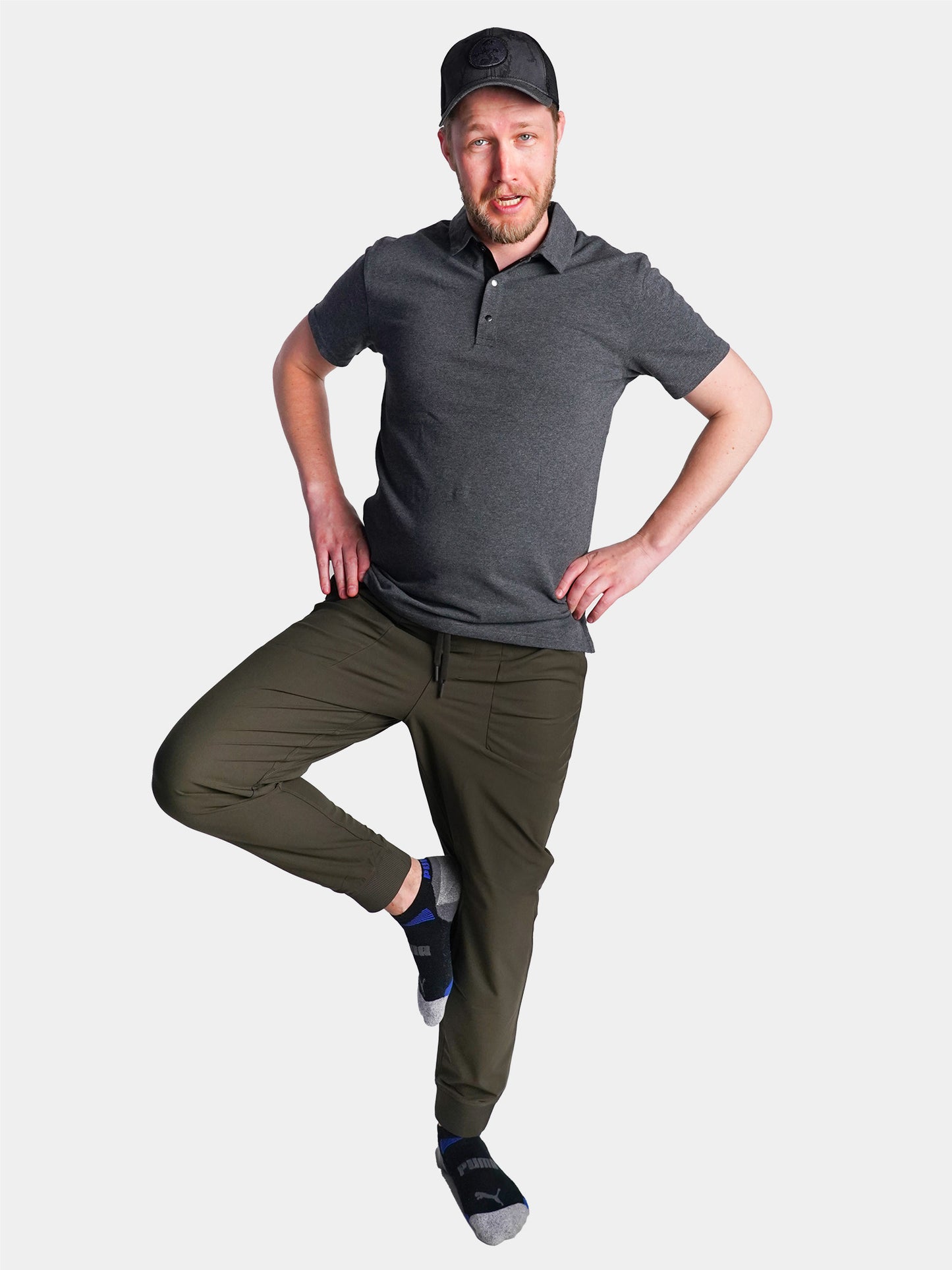 Model: Alex C, Size: Medium / Standard, Height: 6’/183cm