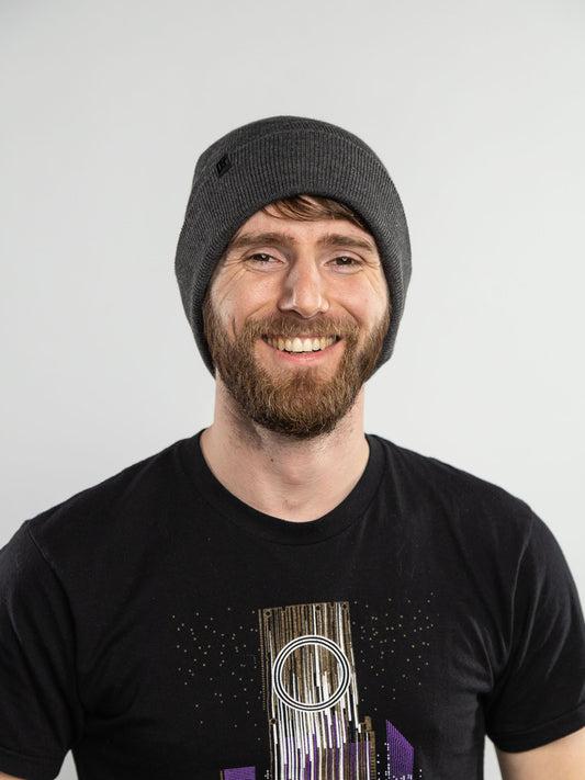 Beanie - Heather Black
