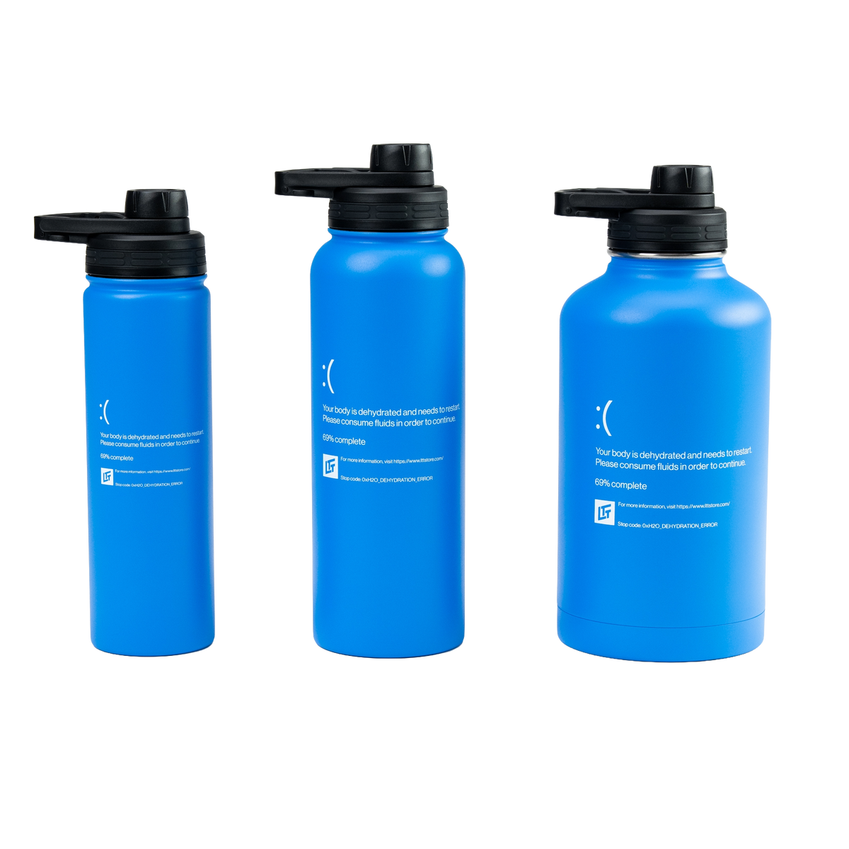 Blue Screen of Dehydration Insulated Water Bottle