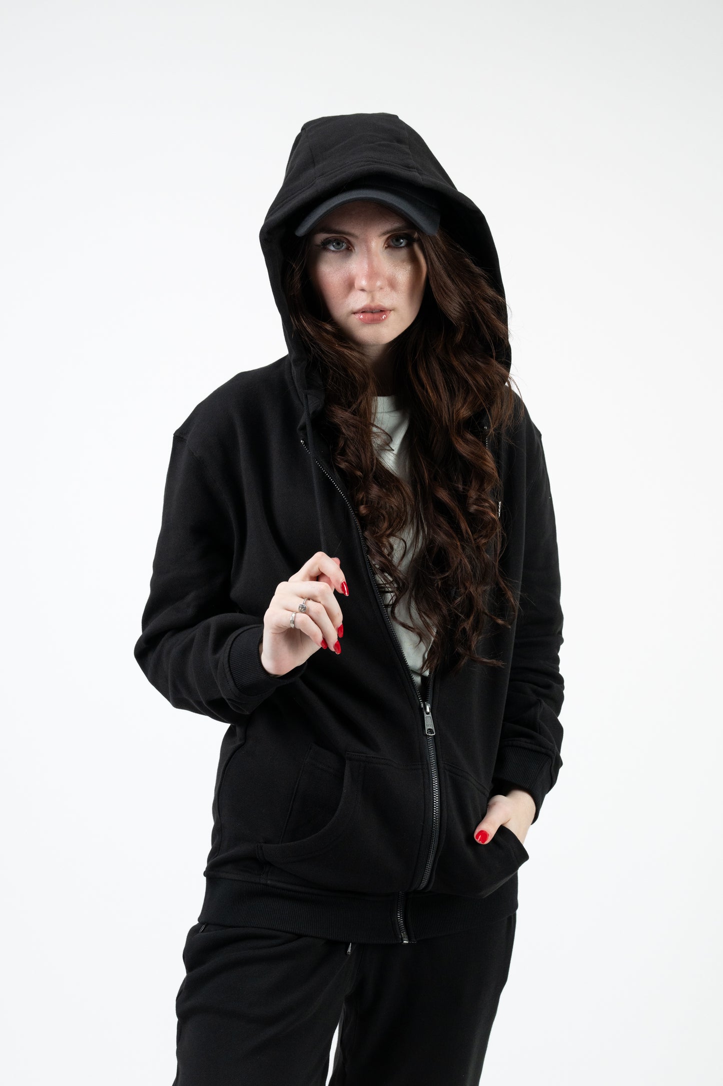 Blank Zip-Up Hoodie