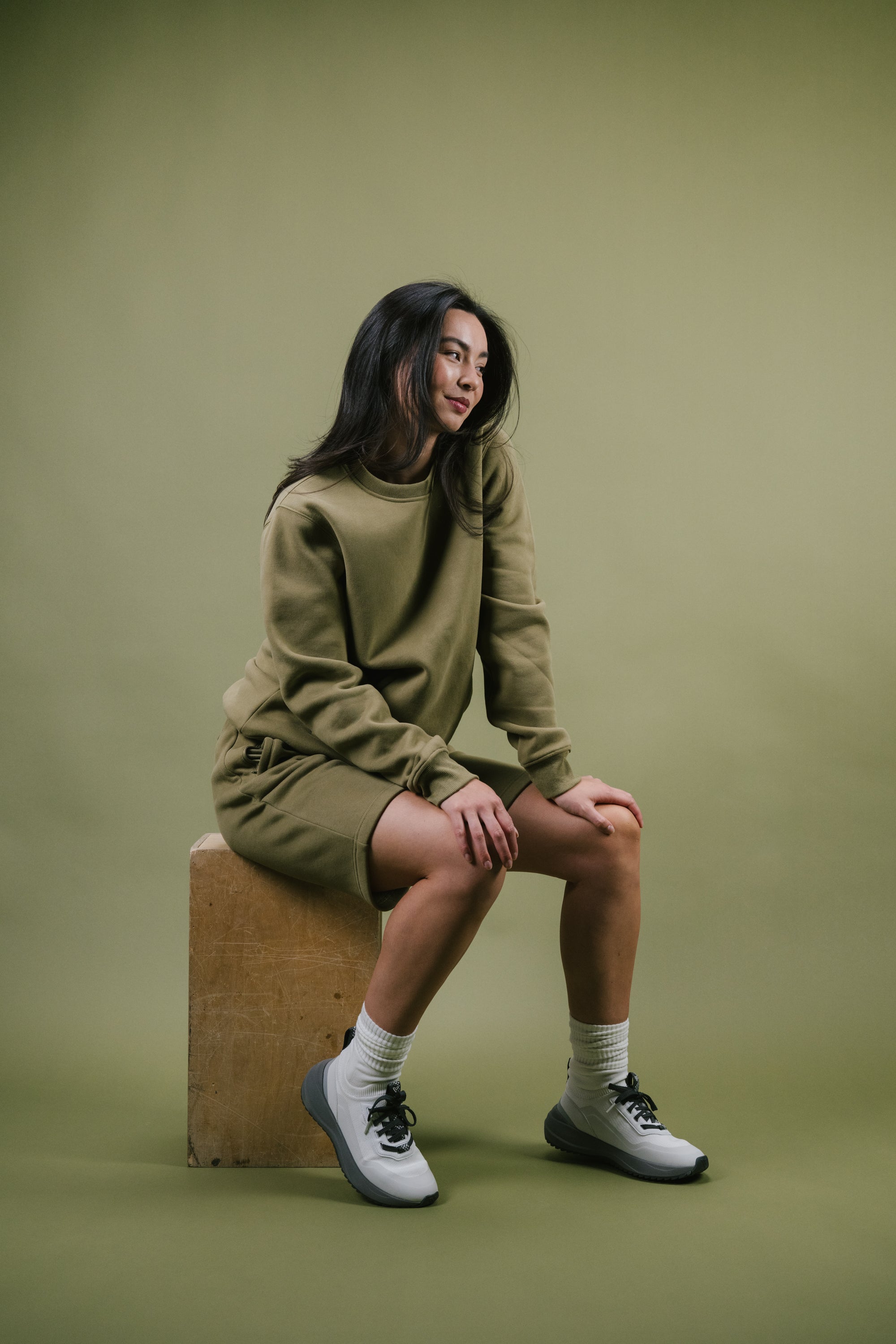 Model: Kayla, Size: Small, Height: 5’9”/175cm #color_olive