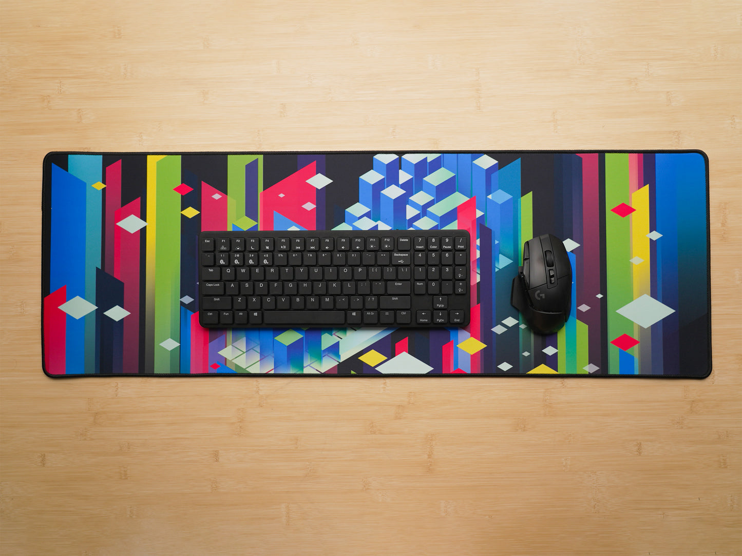 Technicolor Keys Desk Pad