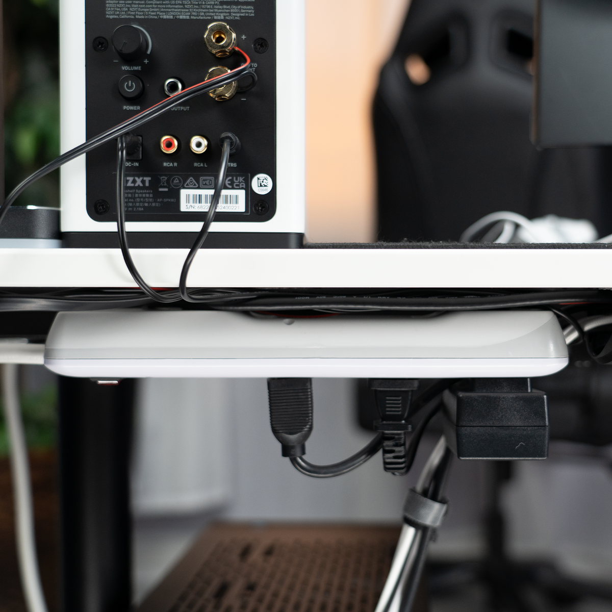 Magnetic Cable Management Arch Desk Solution