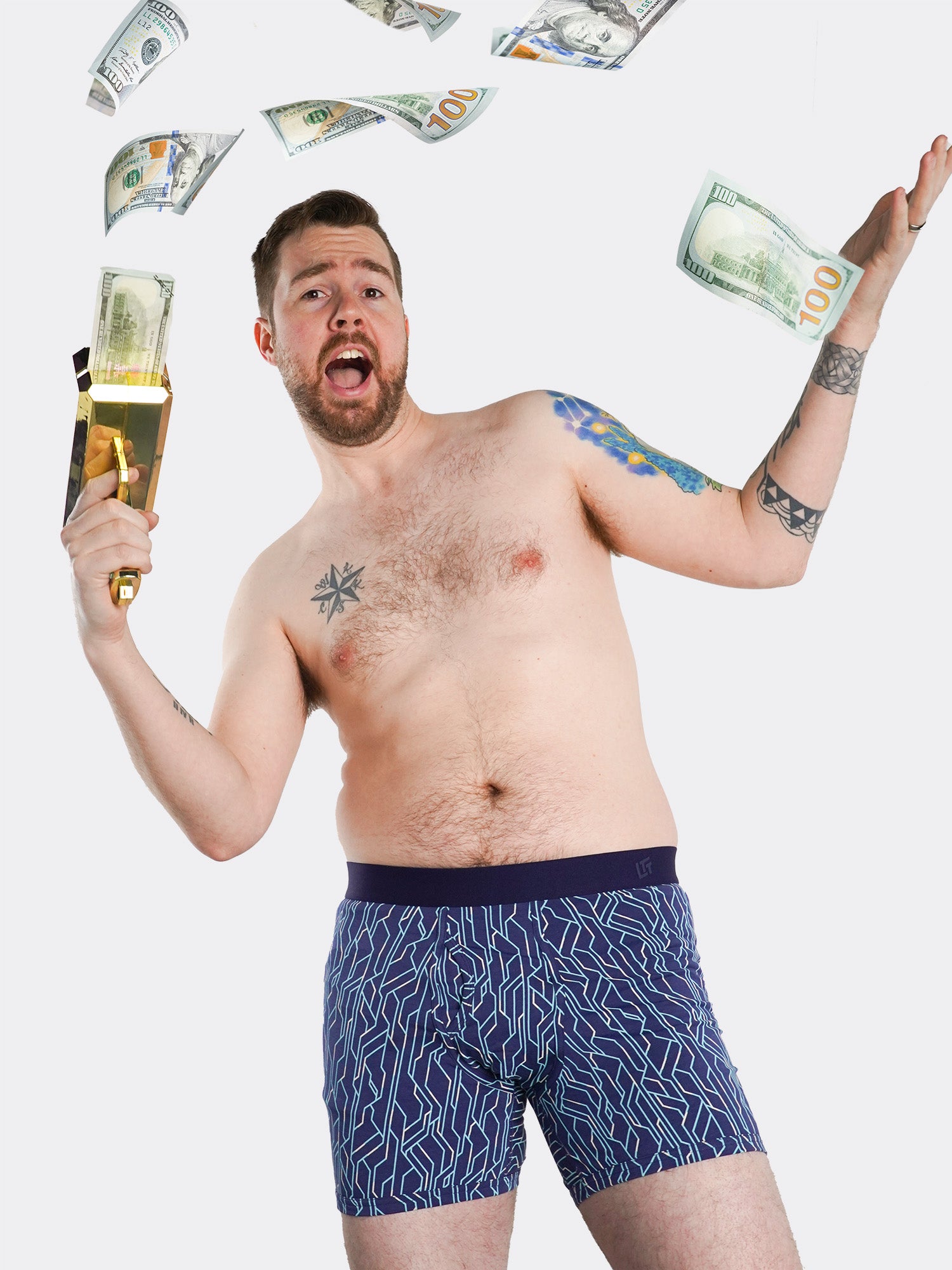 Model: Jake D, Size: Medium